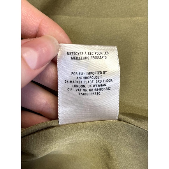 MAEVE by ANTHRO Green Gold Feathered Village Bird Pleated Skirt - Picture 11 of 12